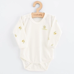 Body neonato a maniche lunghe in cotone biologico NEW BABY Olive, taglia 74 (6–9 mesi)