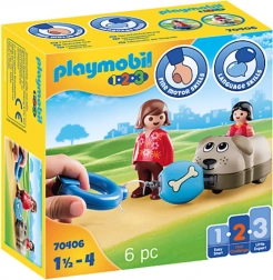 Playmobil cucciolotto su ruote – carrellino, personaggi e mattoncini