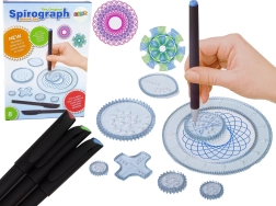 Spirografo educativo con pennarelli e stencil