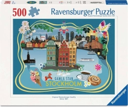 Puzzle Ravensburger Città Vecchia di Stoccolma 500 pezzi