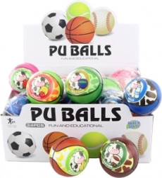 Pallina in schiuma con motivo mucca 7 cm