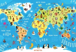 Puzzle Interdruk Mappa del mondo con 250 pezzi
