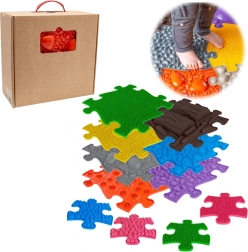 Woopie tappetino sensoriale ortopedico Puzzle 7 pz. + 4 piccoli