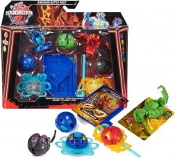 Bakugan Battle Pack Special Attack Nillious e Mantid + Bruiser, Octogan, Trox – set da battaglia con spinner