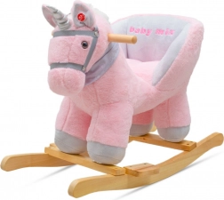 Unicorno a dondolo in peluche con melodia BABY MIX, rosa