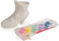 Set creativo Salvadanaio a forma di scarpina da colorare