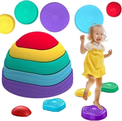 Percorso di equilibrio sensoriale – pietre colorate per bambini, 5 pz