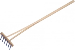 Teddies rastrello per bambini blu con manico 90 cm