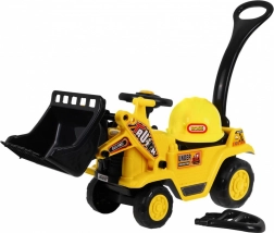 Bulldozer a pedali per bambini con casco