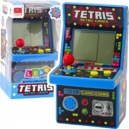 Mini videogioco retrò Tetris blu