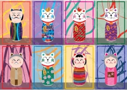 Puzzle maneki kokeshi 1000 pezzi