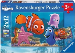 Puzzle Alla ricerca di Nemo 2×12 pezzi RAVENSBURGER