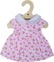 Bigjigs Toys vestito rosa con cuori per bambola 34 cm