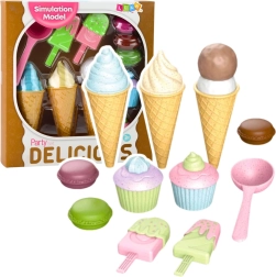 Set di gelati e dolci per il gioco del negoziante