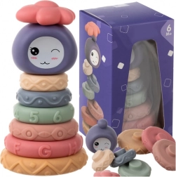 Blocchi sensoriali morbidi da costruzione per neonati, torre MONTESSORI, 8 pezzi