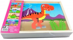 Puzzle in legno – dinosauri, 4 animali