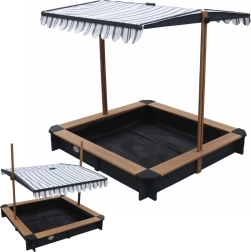 Sabbiera in legno con tetto regolabile e panchine AXI