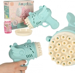 Pistola a bolle con ali blu