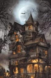 Pittura diamantata casa stregata 30 × 40 cm