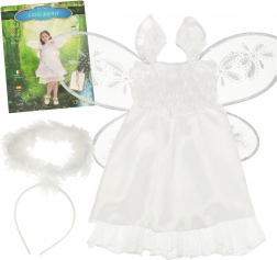 Costume da angelo per bambini con ali e cerchietto