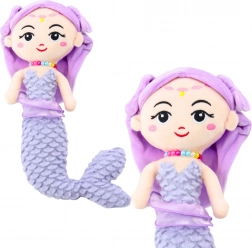 Sirena di Peluche con Coda Corallina Viola 32cm
