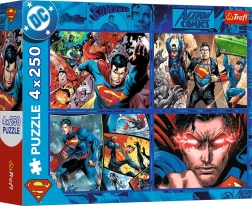 Puzzle 4x250 Il Coraggio di SUPERMAN TREFL