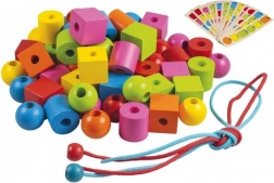 Detoa perline di legno da infilare per i più piccoli