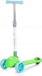 monopattino per bambini Chipolino Funky blu‑verde con ruote luminose