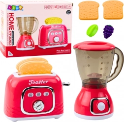 Set da cucina: Tostapane e frullatore con effetti, rosa