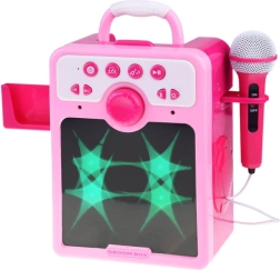 Boombox rosa per bambini con microfono