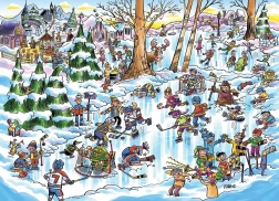 Puzzle DoodleTown: Città dell'Hockey - 1000 pezzi