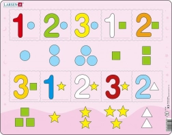 Puzzle educativo Contare fino a tre 10 pezzi