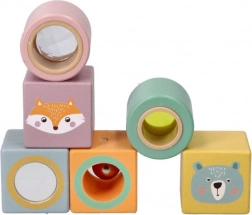 Blocchi sensoriali in legno per piccoli esploratori