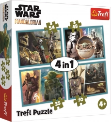 Puzzle 4in1 MANDALORIAN e il suo mondo (35–70 pezzi) TREFL