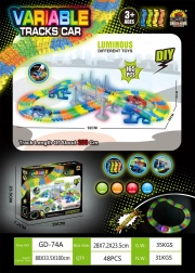 Pista automobilistica luminosa da corsa VARIABLE, 165 pezzi