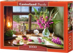 Puzzle 1000 pezzi - Natura morta con boccioli di leone viola