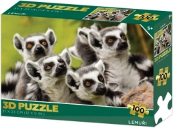 Puzzle 3D Lemuri 100 pezzi