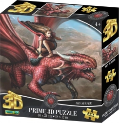 Puzzle 3D Cavaliere del Drago 63 pezzi