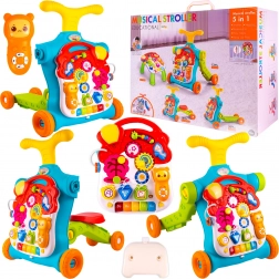 Girello, pannello di gioco e tavolino 5 in 1 con serbatoio d’acqua