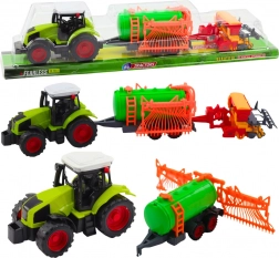 trattore agricolo con cisterna e ranghinatore – set per bambini