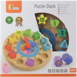 Orologio in legno a incastri per bambini