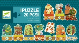 Djeco puzzle treno con animali e numeri 20 pezzi