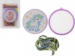 Kit di ricamo a punto croce – unicorno per bambini