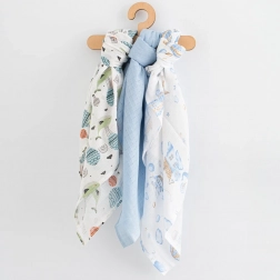 pannolini di cotone con stampa per ragazzi 70 × 80 cm, 3 pezzi