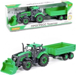 Trattore con rimorchio e caricatore Progress