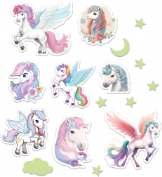 Decorazione da parete luminosa unicorni