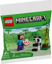Set di Costruzioni Minecraft Steve e piccolo panda