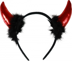 Corna da diavolo con piume