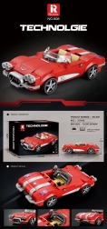 Set di costruzione cabriolet rosso 311 pezzi