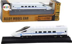 Modello di treno da collezione bianco 1:48 in metallo